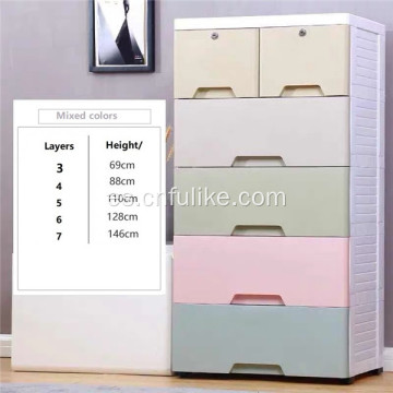 Cajón de plástico multifunción para dormitorio de almacenamiento de gabinetes